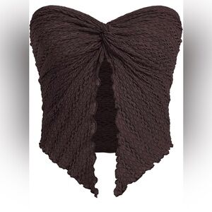 Brown Textured Top